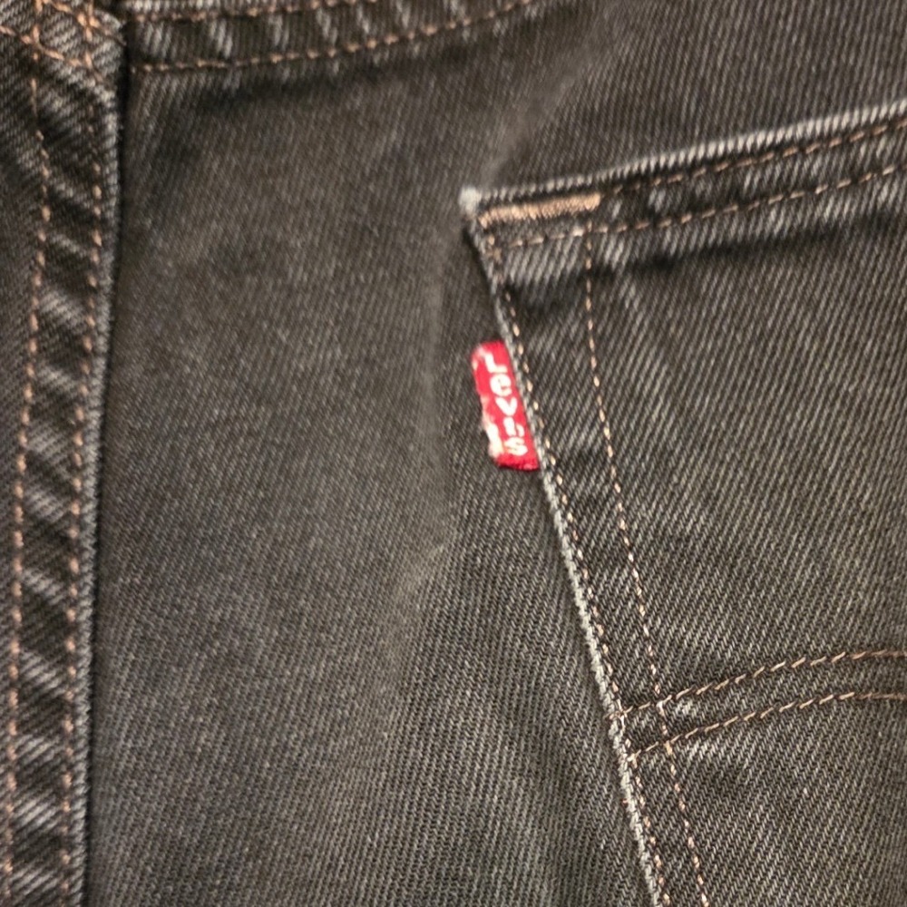 Levi's 501 Original Fit Jeans Mens 38x30 Black Button Fly Straight Leg Denim - Picture 6 of 7